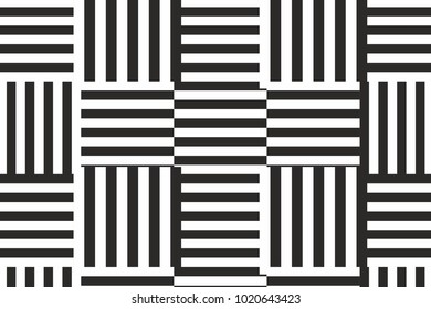 black and white vertical and horizontal lines. monochrome geometric pattern. art retro wallpaper concept. vector background for web and print