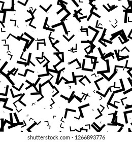 Black and White Vertical Lines Background, Random Chaotic Lines Abstract Geometric Pattern, Texture, Modern, Contemporary Art Illustration with Black White Stripes