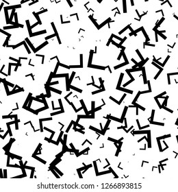 Black and White Vertical Lines Background, Random Chaotic Lines Abstract Geometric Pattern, Texture, Modern, Contemporary Art Illustration with Black White Stripes