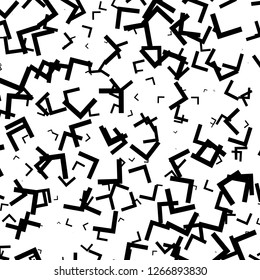 Black and White Vertical Lines Background, Random Chaotic Lines Abstract Geometric Pattern, Texture, Modern, Contemporary Art Illustration with Black White Stripes