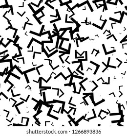 Fondo de líneas verticales en blanco y negro, líneas caóticas al azar Resumen de patrones geométricos, textura, ilustración de arte contemporáneo con franjas blancas negras