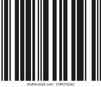 Black and white vertical lines. Bar code pattern/ Vector illustration