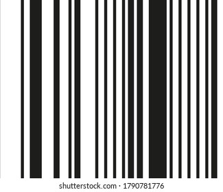Black and white vertical lines. Bar code pattern/ Vector illustration