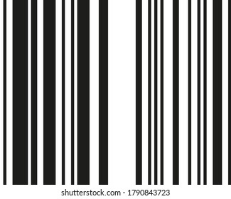 Black and white vertical lines. Bar code pattern/ Vector illustration