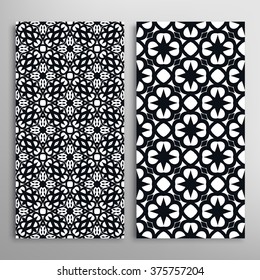 Schwarz und weiß vertikale nahtlose geometrische Muster mit handgezeichneten Doodle Skizze Textur für Stoff oder Papier Druck, Einladungen oder Karten-Design gesetzt. Vektorgrafik