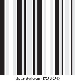Black and white vertical striped seamless pattern background suitable for fashion textiles, graphics