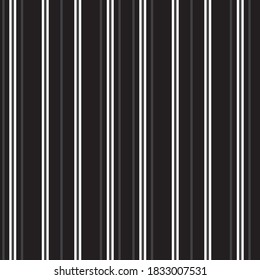Color negro y blanco, rayado vertical, fondo de patrón sin soldadura adecuado para textiles de moda, gráficos