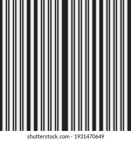 Color negro y blanco, rayado vertical, fondo de patrón sin soldadura adecuado para textiles de moda, gráficos