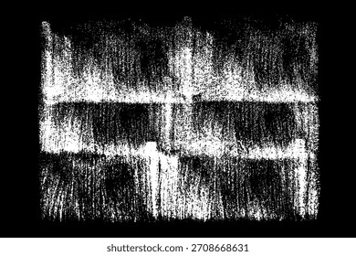Textura em branco giz sobre fundo preto. Fundo de textura grunge. Resumo vintage angustiado design com áspero, sujo, úmido, desgastado, arranhado marcas.