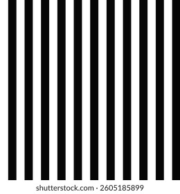 Black and white vertical stripes straight lines seamless pattern vector background. Cute decorative wallpaper. Graphic design for art, textile, decors,  prints, cards, web, commercial etc.