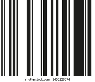Black and white vertical strips of different thickness of different thickness