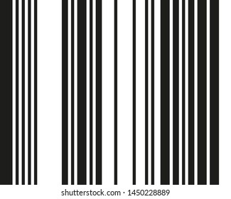 Black and white vertical strips of different thickness of different thickness