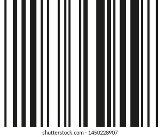 Black and white vertical strips of different thickness of different thickness