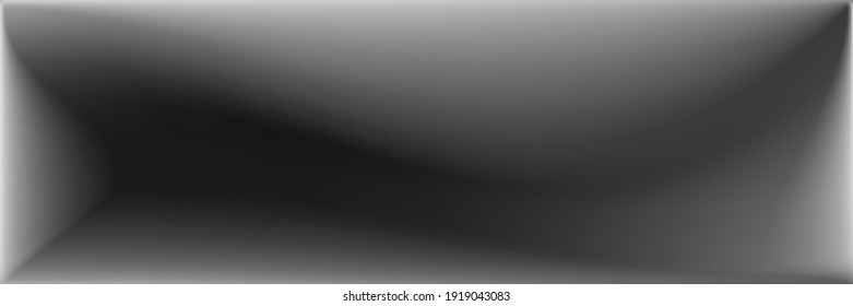 Black and white Vibrant Wavy Gradient Mesh. Natural Blurred Texture Illustration. Silver Wavy Gradient Mesh. Blank  Metallic Blurred Background. Grey Monochromatic Smooth Surface Backdrop.