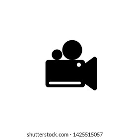 black and white video recorder vector