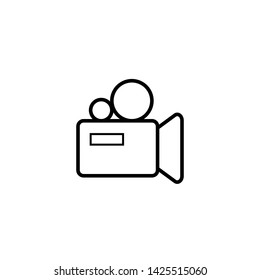 black and white video recorder vector