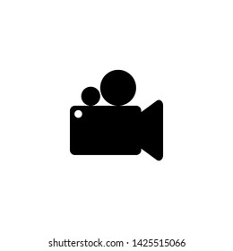 black and white video recorder vector