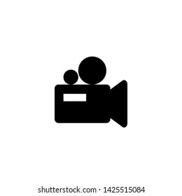 black and white video recorder vector