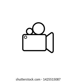 black and white video recorder vector