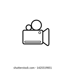 black and white video recorder vector