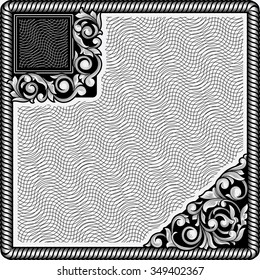Black and white vintage decorative frame