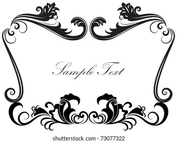 Black and white vintage frame template.