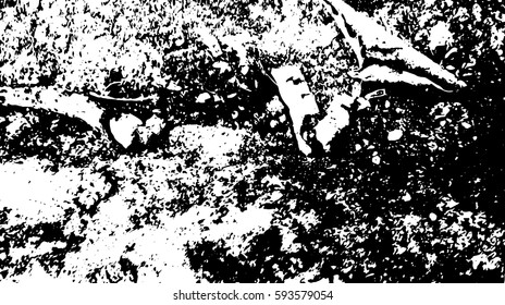 Black and white vintage grunge futuristic background. Suitable to create unique textures with the effect of scratching, breaking, antiquity and old materials.