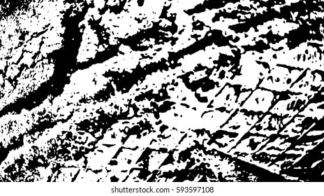 Black and white vintage grunge futuristic background. Suitable to create unique overlay textures with the effect of scratching, breaking, antiquity and old materials.