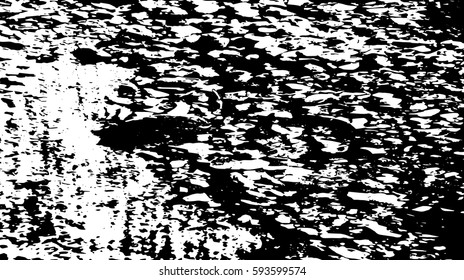 Black and white vintage grunge futuristic background. Suitable to create unique overlay textures with the effect of scratching, breaking, antiquity and old materials.