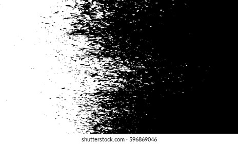 Black and white vintage grunge futuristic background. Suitable to create unique overlay textures with the effect of scratching, breaking, antiquity and old materials.