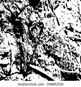 Black and white vintage grunge futuristic background. Suitable to create unique overlay textures with the effect of scratching, breaking, antiquity and old materials.