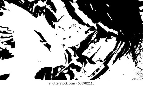 Black and white vintage grunge futuristic background. Suitable to create unique overlay textures with the effect of scratching, breaking, antiquity and old materials.