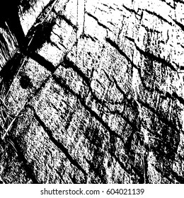 Black and white vintage grunge futuristic background. Suitable to create unique overlay textures with the effect of scratching, breaking, antiquity and old materials.