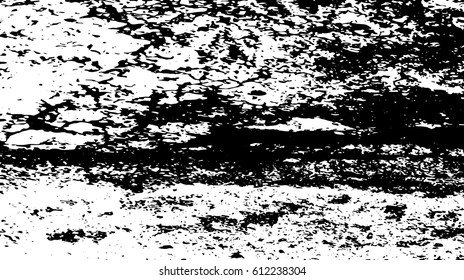 Black and white vintage grunge futuristic background. Suitable to create unique overlay textures with the effect of scratching, breaking, antiquity and old materials.