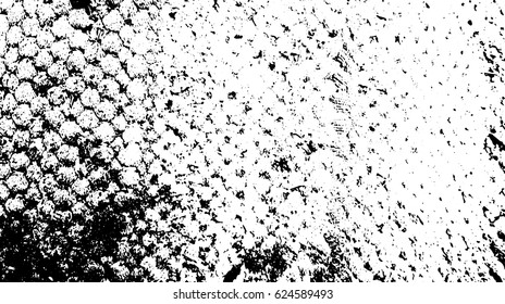 Black and white vintage grunge futuristic background. Suitable to create unique overlay textures with the effect of scratching, breaking, antiquity and old materials.