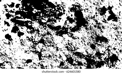 Black and white vintage grunge futuristic background. Suitable to create unique overlay textures with the effect of scratching, breaking, antiquity and old materials.