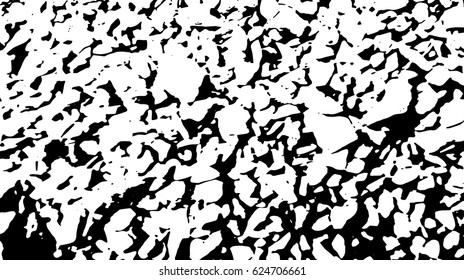 Black and white vintage grunge futuristic background. Suitable to create unique overlay textures with the effect of scratching, breaking, antiquity and old materials.