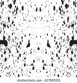 Black and white vintage grunge futuristic background. Suitable to create unique overlay textures with the effect of scratching, breaking, antiquity and old materials. Symmetric vector texture.