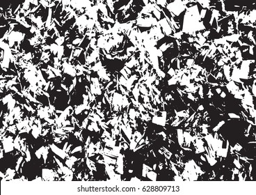 Black and white vintage grunge futuristic background. Suitable to create unique overlay textures with the effect of scratching, breaking, antiquity and old materials.