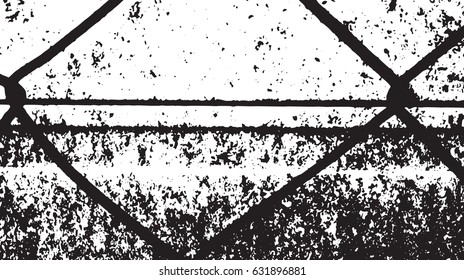 Black and white vintage grunge futuristic background. Suitable to create unique overlay textures with the effect of scratching, breaking, antiquity and old materials.