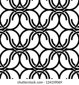 Black and white vintage style netting seamless pattern, vector background.