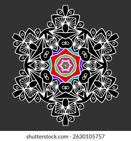 Black and white vintage template, mandala stencil suitable for laser cutting metal, wood carving, coloring, stained glass. Isolated. Patterns and ornaments of the East, Asia, India, Mexico, Aztec.