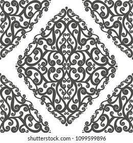 Vector vintage blanco y negro, de papel pintado. Elegante textura clásica. Comedor de lujo. Elementos reales, victorianos y barrocos. Excelente para tela y textil, papel pintado, o cualquier idea deseada.