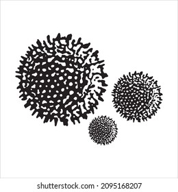 black and white virus design vector illustration