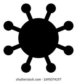 Schwarz-Weiß-Virus-Symbol