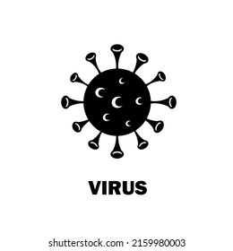 Black and white virus illustration. Monkeypox virus concept. Epidemic. World pandemic. Vector clip art illustration.