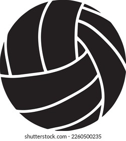 Black and white Volleyball vector logo