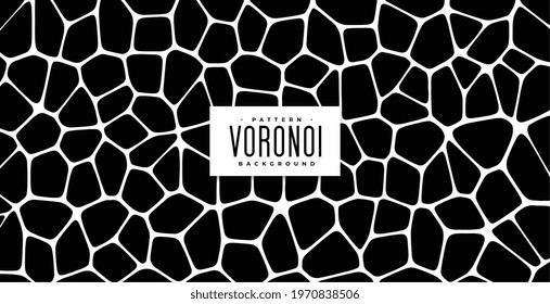 Black And White Voronoi Pattern Background