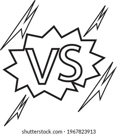 Black White Vs Coloring Page Stock Vector (Royalty Free) 1967823913 ...