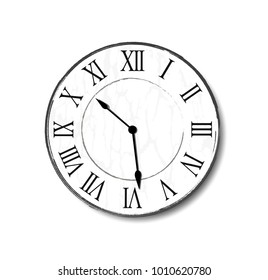 Black & White Wall Clock with Roman Numerals - Powered by Shutterstock - Get 15% off with code: PIKWIZARD15